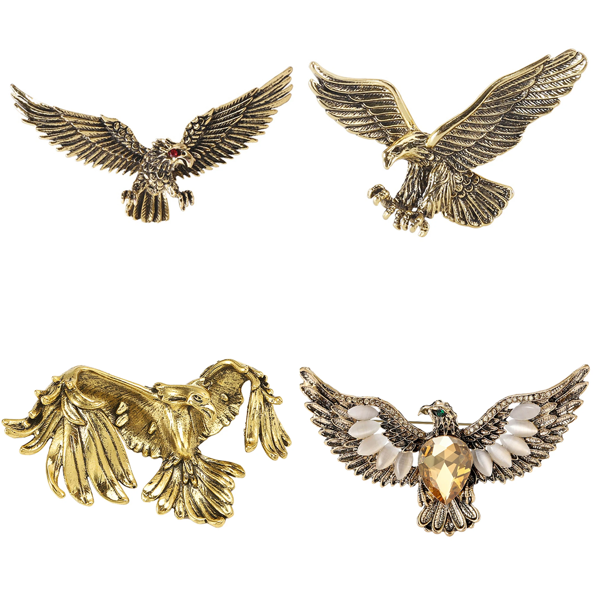 Women'S Accessories Categories - Enamel Eagle Brooches for Women Unisex