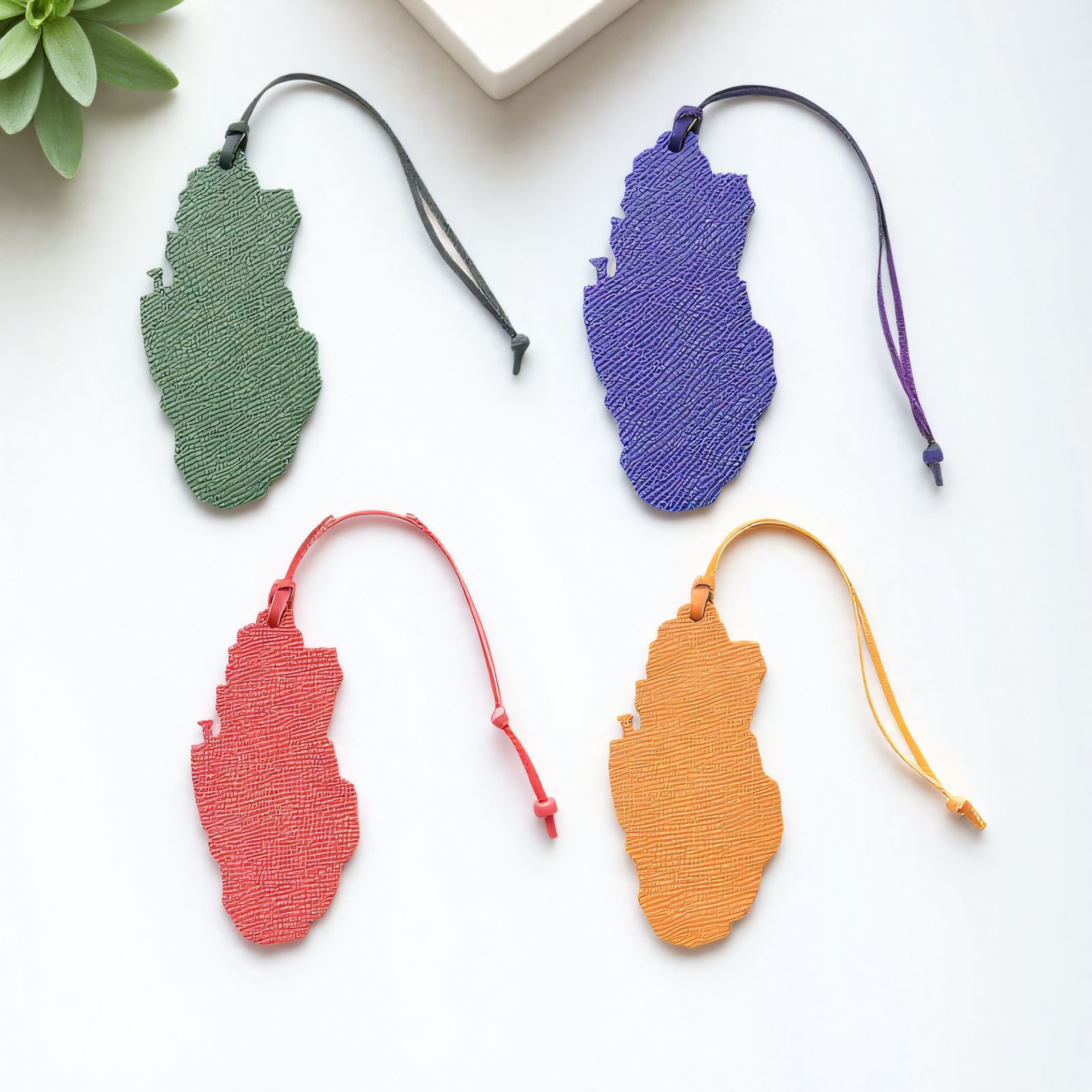 Women Accessories Qatar - 1pc Qatar Map Shaped PU Leather
