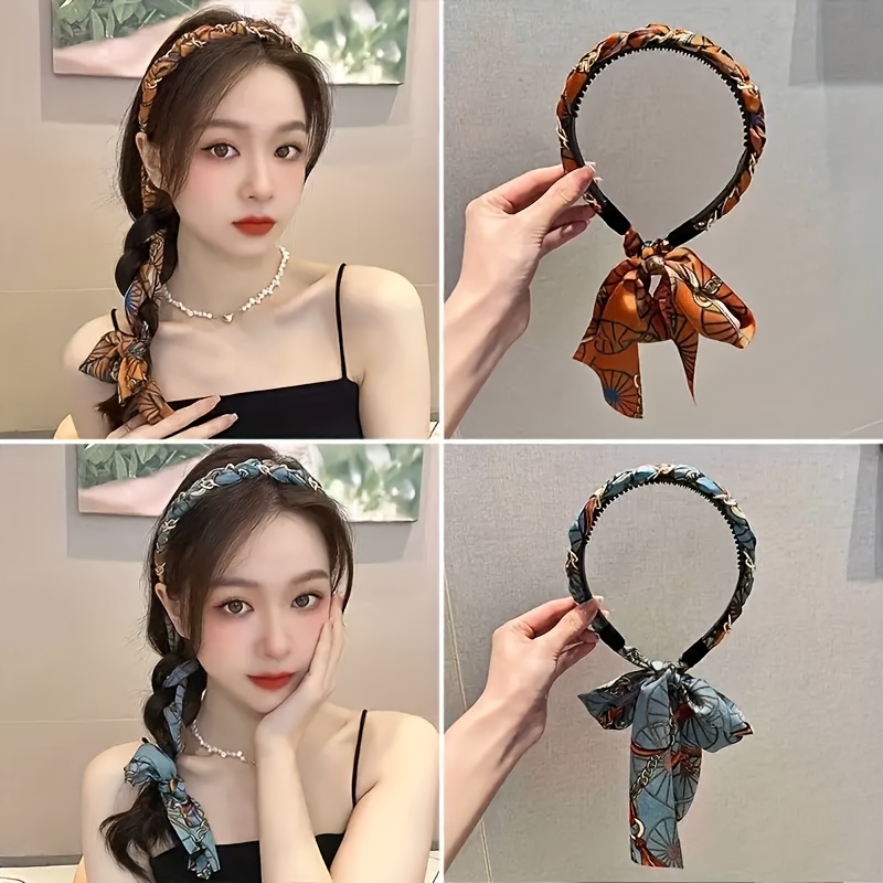 Women Accessories Shop Design - 3pcs Vintage Style Printed Headband Delicate
