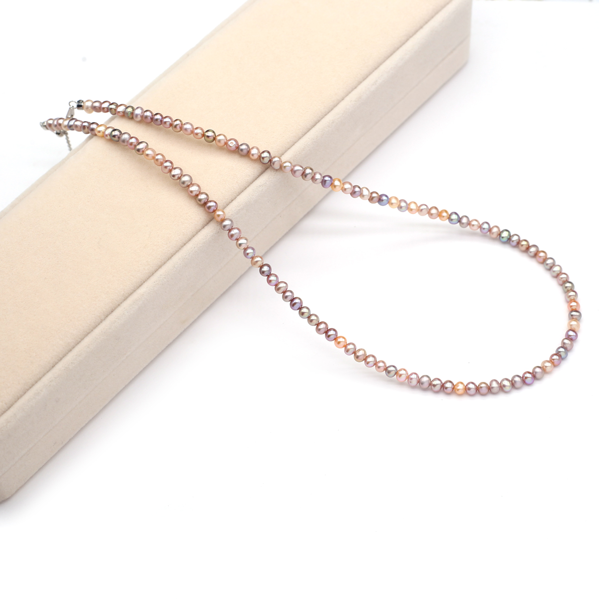 Women'S Accessories - Real Natural Freshwater Pearl Necklace 3-4mm