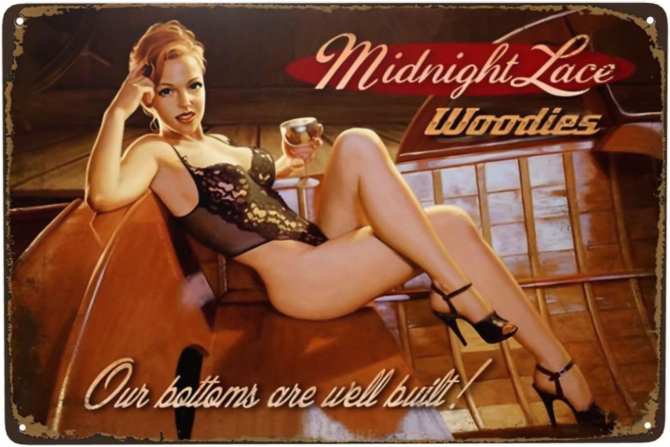 Women Accessories Poster - 1p,Midnight Lace Woodies Pin up Girl