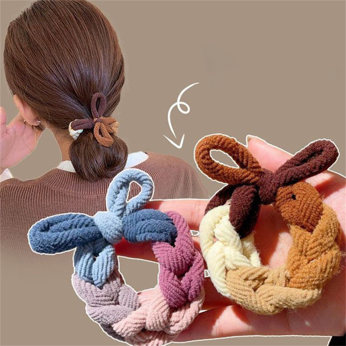 Women Accessories Shop Design - Colorful Hand-Woven Hair Rope For Women
