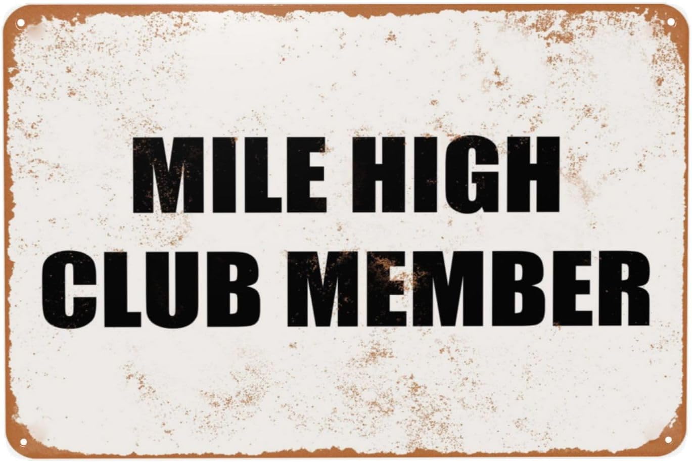 Women Accessories Poster - 1p,Vintage Metal Sign, Mile High Club