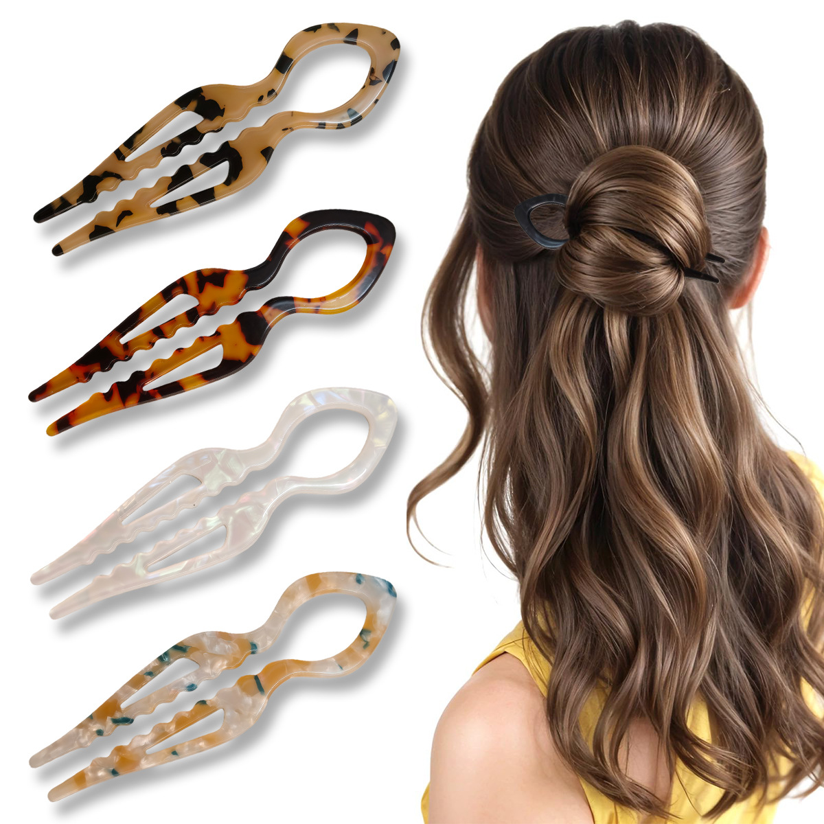 U-Shaped Hair Sticks Tortoises - đánh giá và giá Women Accessories Shop
