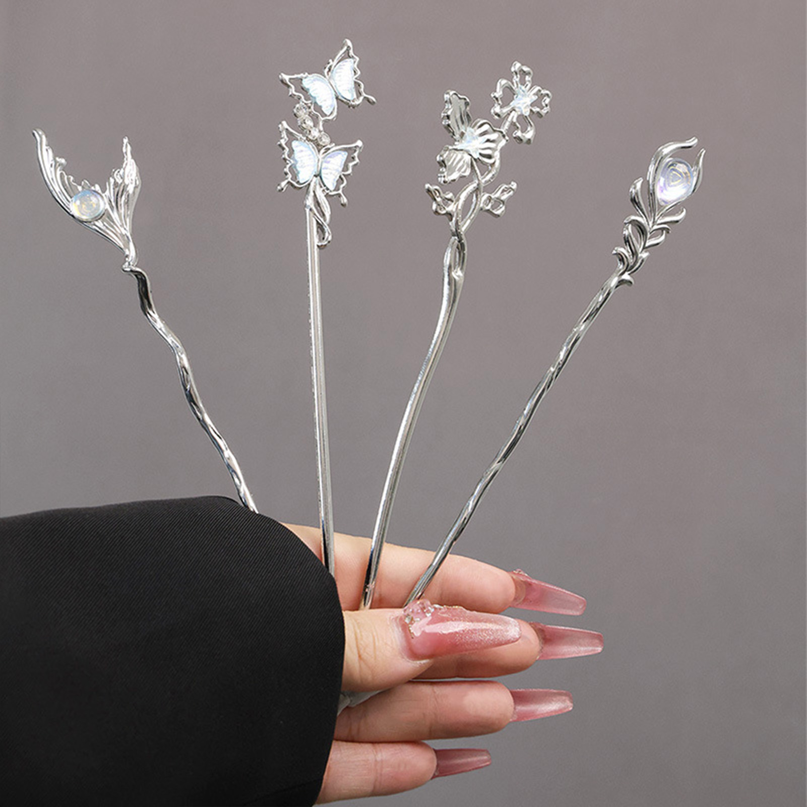 Silver Color Alloy Hair Sticks - đánh giá và giá Pearl Hair Pin