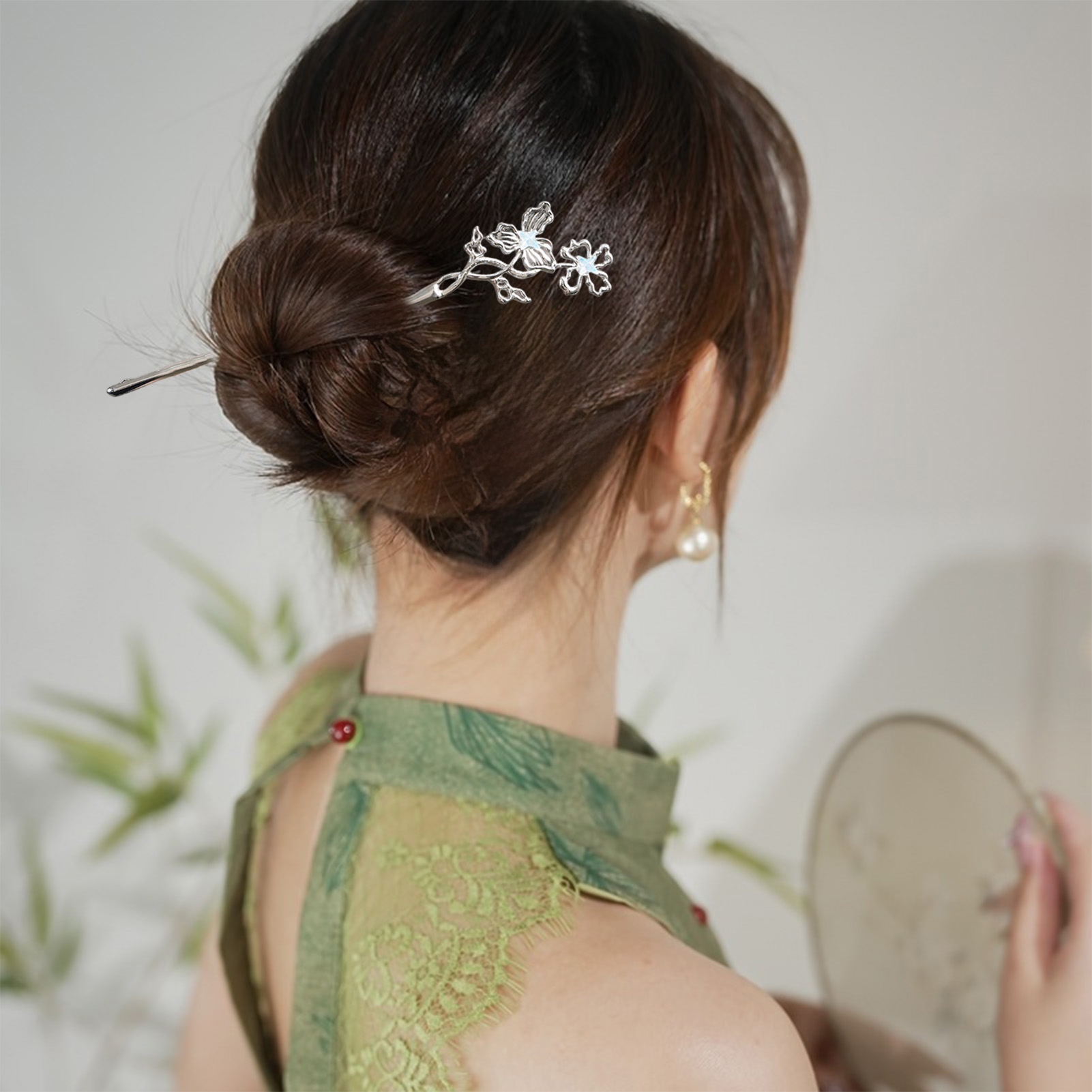Silver Color Alloy Hair Sticks - đánh giá và giá Pearl Hair Pin