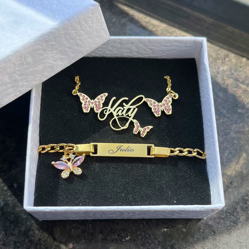 DUOYING Custom Pink Butterfly  - đánh giá và giá Women Accessories Gift Set