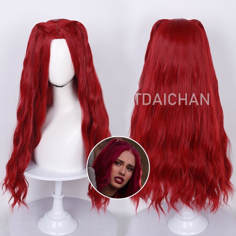 Curly Cosplay Wig Red princess - đánh giá và giá Women'S Red Accessories