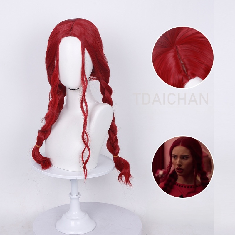 Curly Cosplay Wig Red princess - đánh giá và giá Women'S Red Accessories