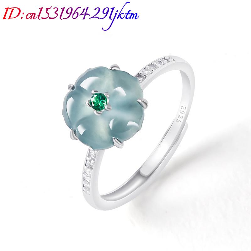 Blue Burmese Jadeite Flower Ri - đánh giá và giá Women'S Accessories