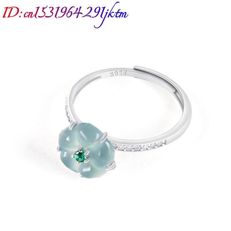 Blue Burmese Jadeite Flower Ri - đánh giá và giá Women'S Accessories
