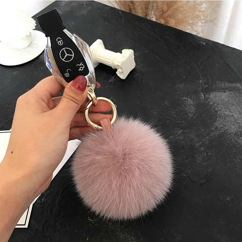 2024 Fluffy Real Fox Fur Ball  - đánh giá và giá Women'S Emo Accessories