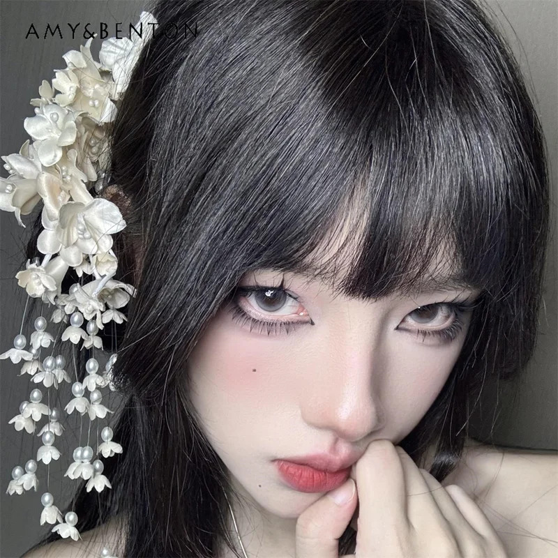 25COSElegant Temperament Flowe - đánh giá và giá Pearl Hair Pin
