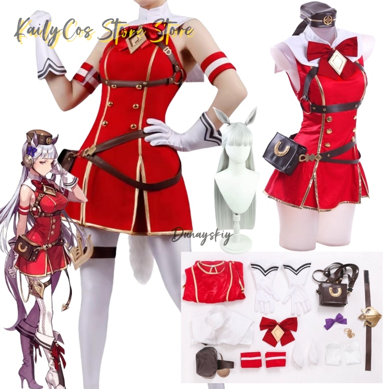 Gold Ship Cosplay Costume Wig  - đánh giá và giá Women'S Red Accessories