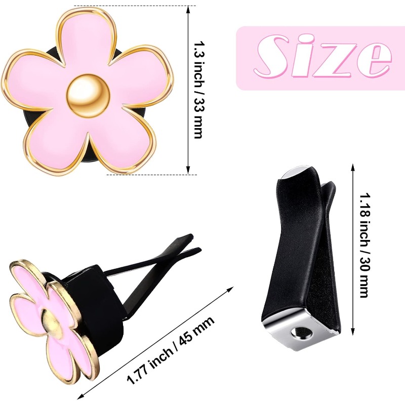 6PCS Daisy Flower Air Vent Cli - đánh giá và giá Women Accessories Outlet