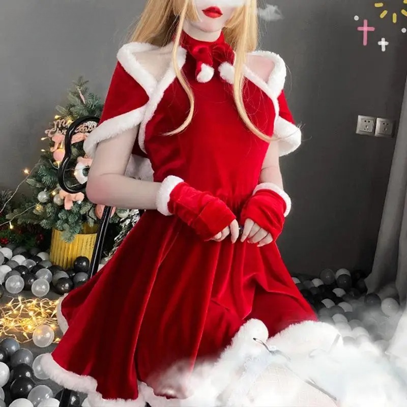 Christmas Cosplay Costume Dres - đánh giá và giá Women'S Red Accessories