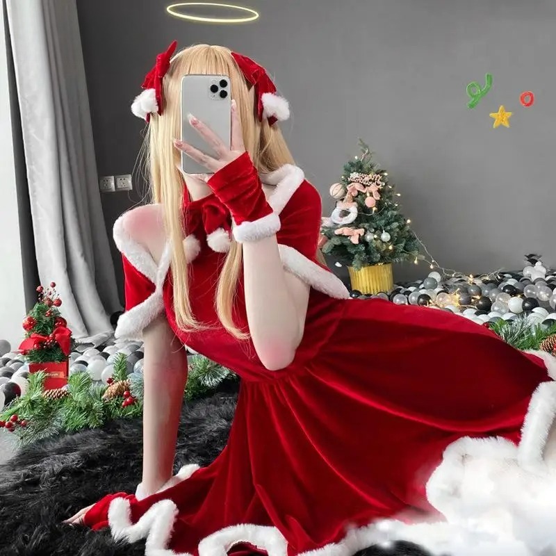 Christmas Cosplay Costume Dres - đánh giá và giá Women'S Red Accessories