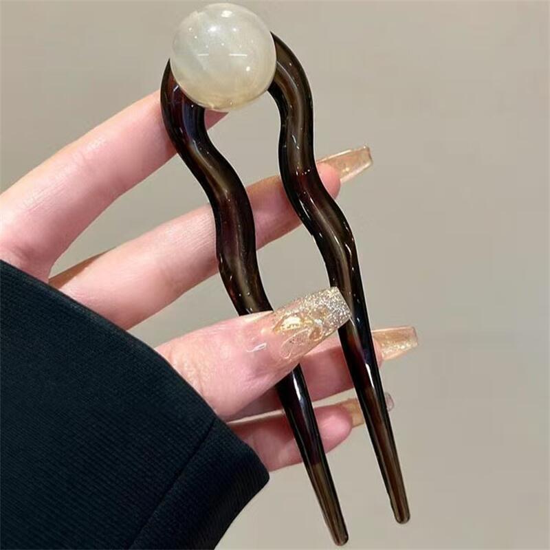 Fashion Colored Pearl U-Shaped - đánh giá và giá Pearl Hair Pin