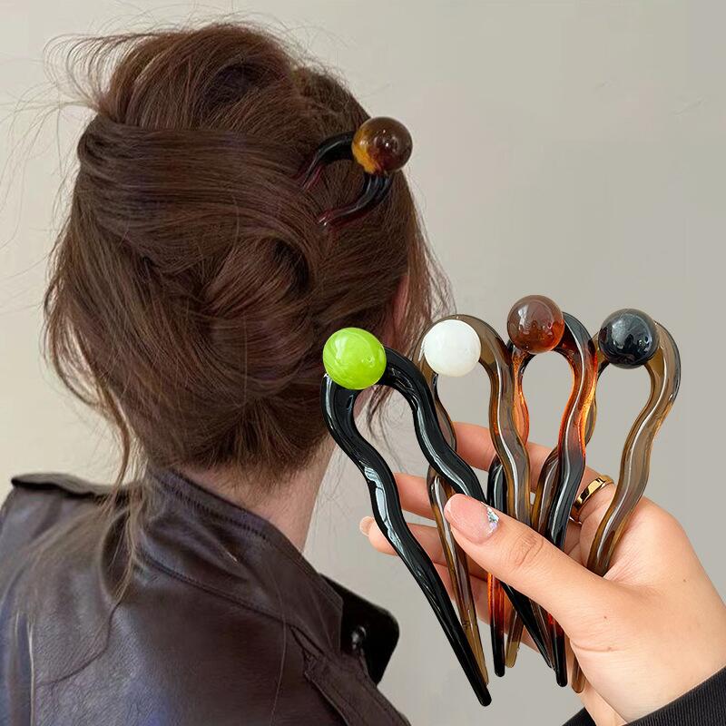 Fashion Colored Pearl U-Shaped - đánh giá và giá Pearl Hair Pin