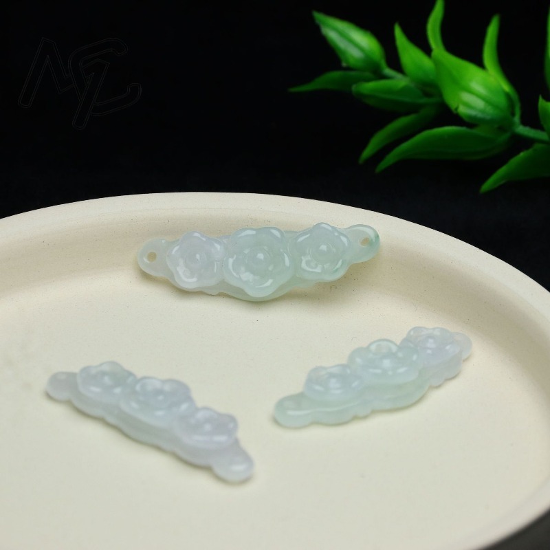 1pc Natural Jadeite Emerald Fl - đánh giá và giá Women'S Accessories