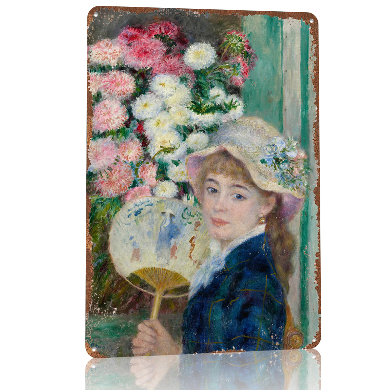 Young Woman With Fan and Flowe - đánh giá và giá Women Accessories Poster