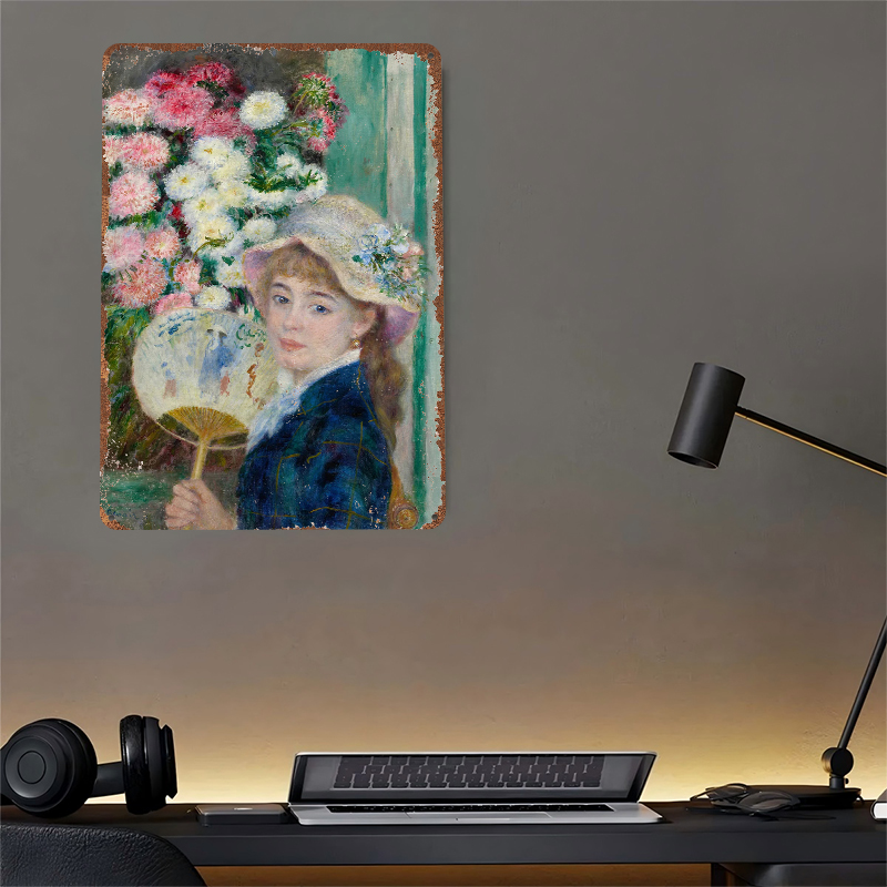 Young Woman With Fan and Flowe - đánh giá và giá Women Accessories Poster