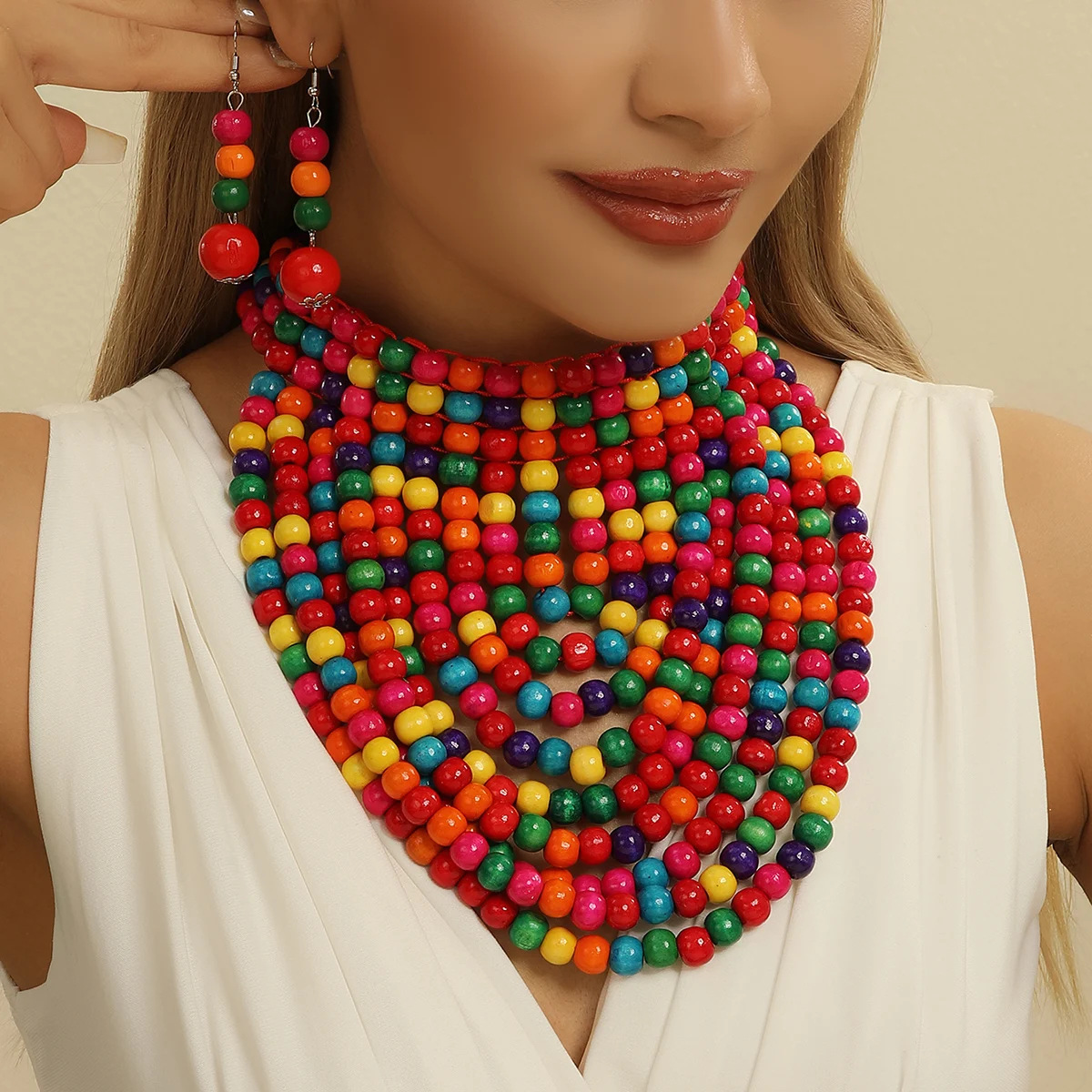 African style wood bead fringe - đánh giá và giá Women'S Accessories Amazon
