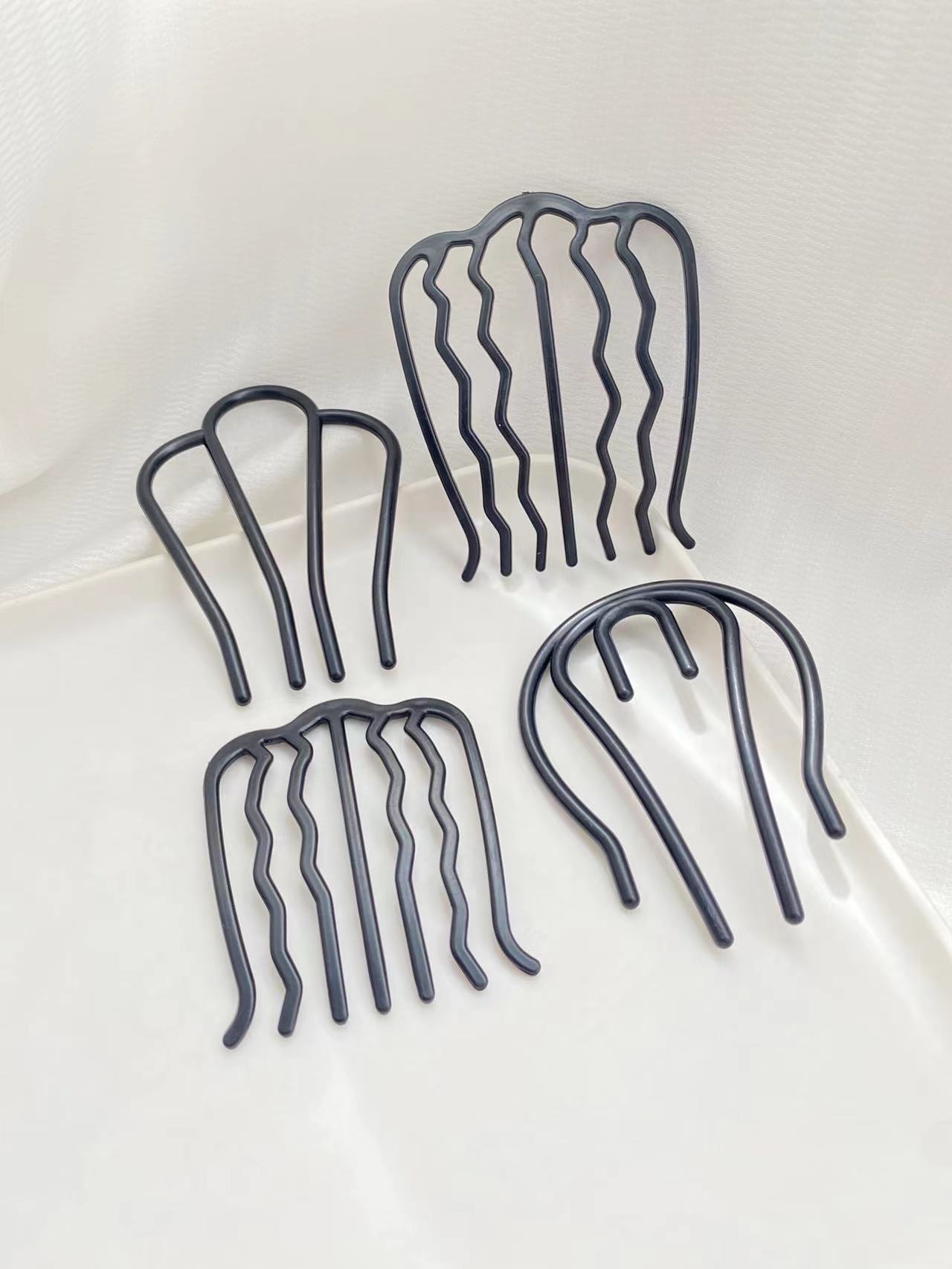 4pcs Black Hair Combs with Dif - đánh giá và giá Women Accessories Shop Design
