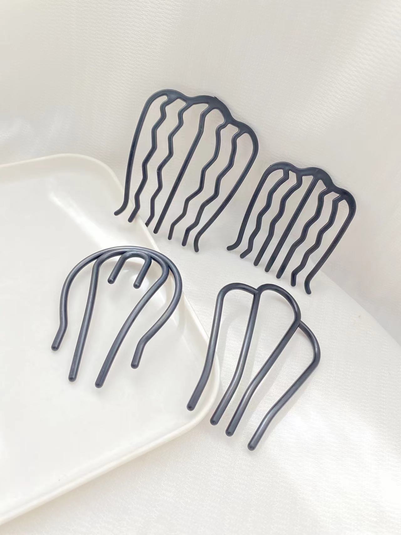 4pcs Black Hair Combs with Dif - đánh giá và giá Women Accessories Shop Design