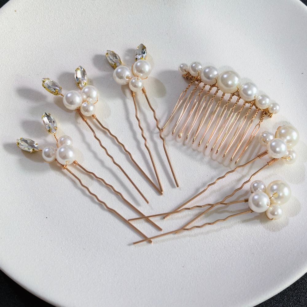 Pearl Crystal Hair Pins Comb S - đánh giá và giá Pearl Hair Pin