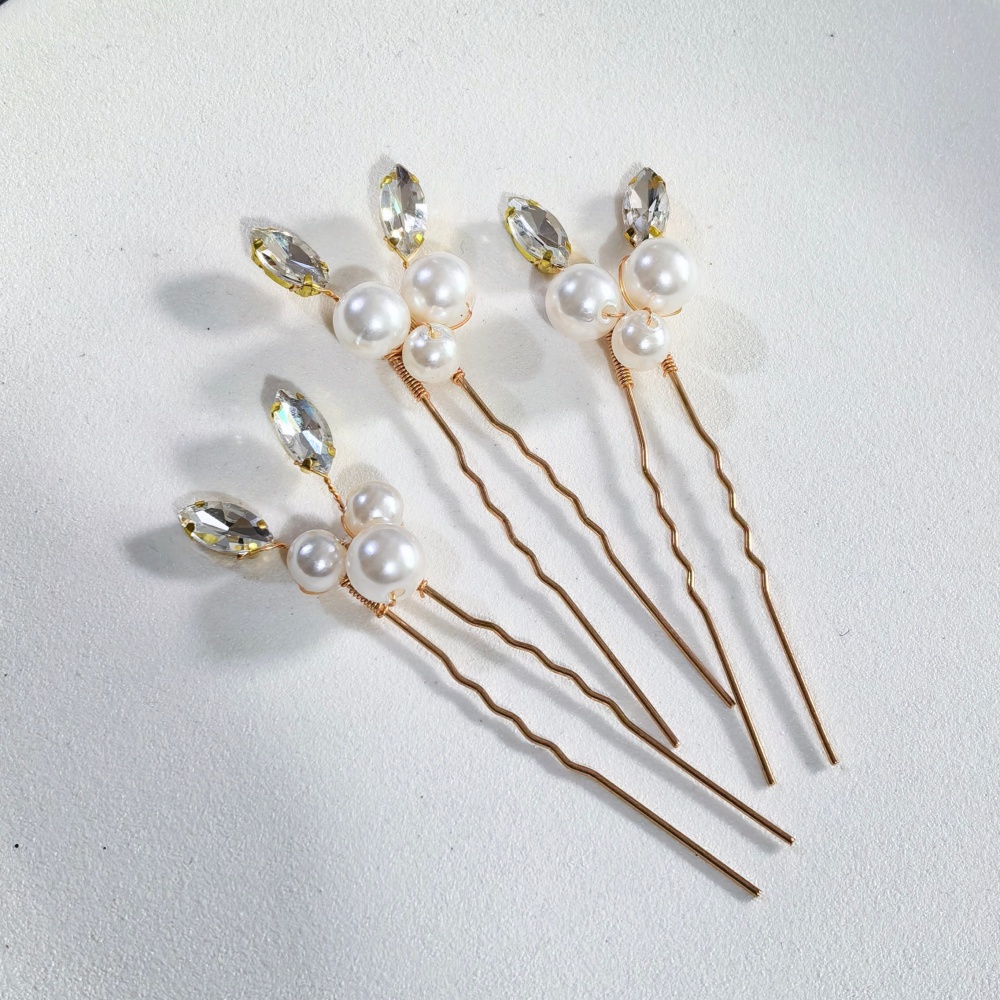 Pearl Crystal Hair Pins Comb S - đánh giá và giá Pearl Hair Pin