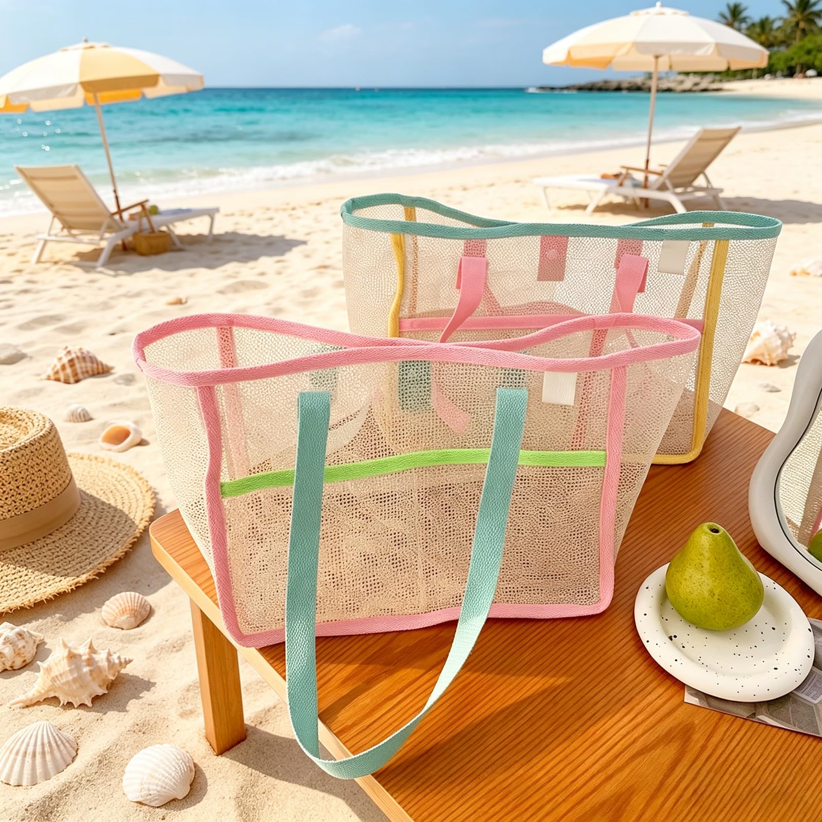 Beach Bags for Women Colorful  - đánh giá và giá Women'S Accessories