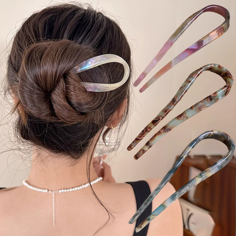 U-Shaped Hair Sticks Acetate A - đánh giá và giá Women Accessories Shop
