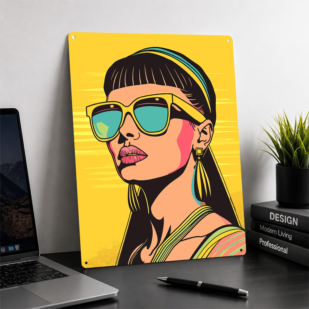 Retro Woman in Sunglasses 3D T - đánh giá và giá Women Accessories Poster