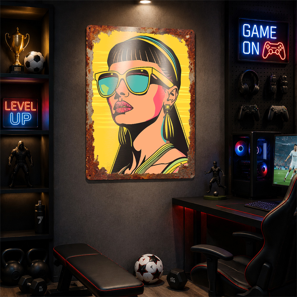 Retro Woman in Sunglasses 3D T - đánh giá và giá Women Accessories Poster