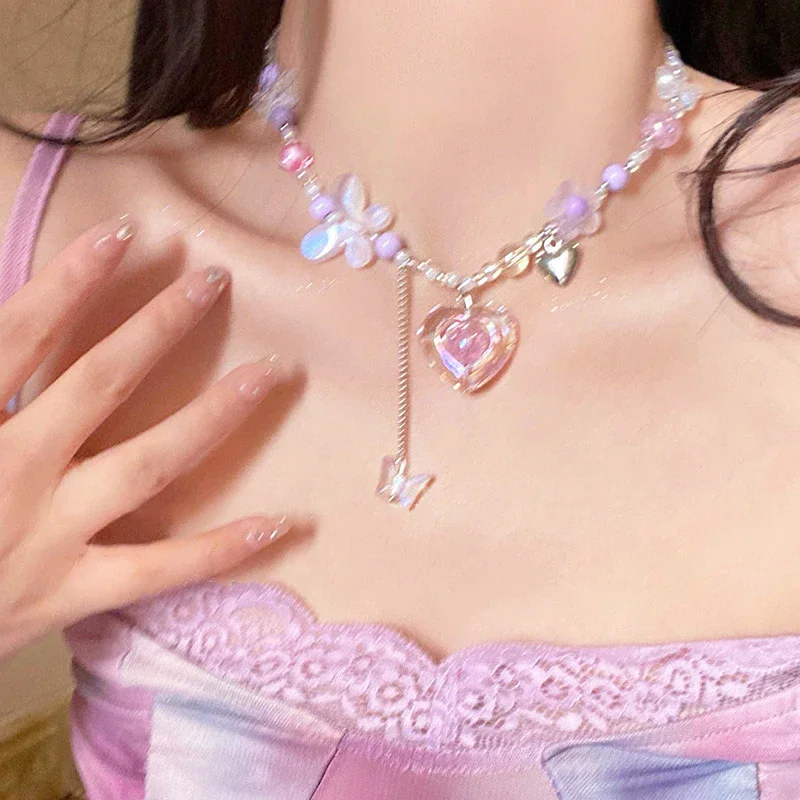 Y2K Pink Acrylic Flower Star T - đánh giá và giá Women'S Emo Accessories