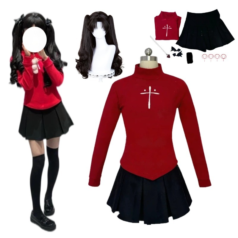 Anime Tohsaka Rin Cosplay Cost - đánh giá và giá Women'S Red Accessories