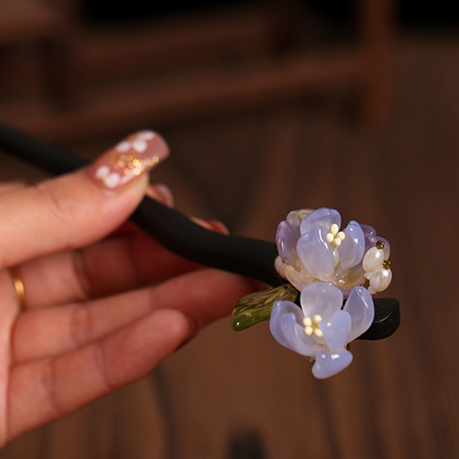 Vintage Wooden Flower Hairpin  - đánh giá và giá Women Accessories Shop
