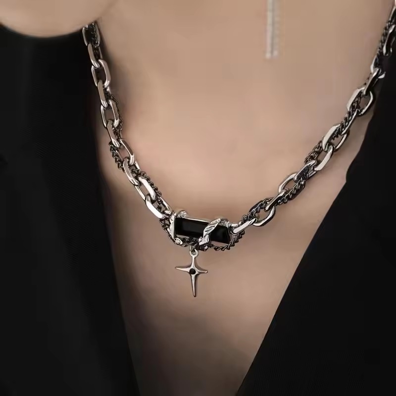 Gothic Black Cross Star Pendan - đánh giá và giá Women'S Emo Accessories